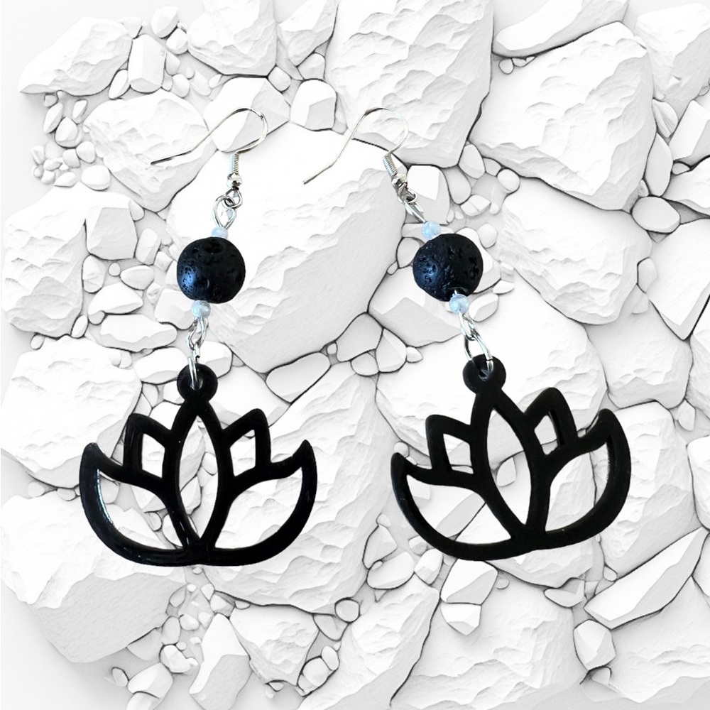 Lotus flower earrings